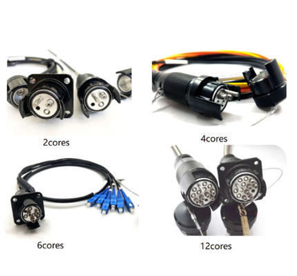 Outdoor Tactical Fiber Optic Cable Assembly With Military Tactical Connector